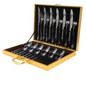 High-end tableware 24 piece set-Black