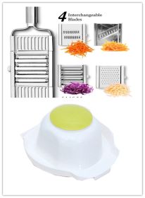 Stainless Steel Grater, Vegetable And Fruit Slicer, Peeler-4pcs set Hand guard