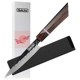 Qulajoy 8 Inch Japanese Chef Knife, Professional Hand Forged High Carbon Steel Kitchen Chef Knife,Cooking Knife With Ebony Handle-Utility