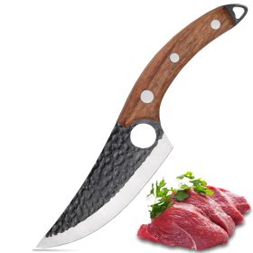 Viking Knife Japanese Professional Kitchen Knife, Hand Forged Meat Cleaver Knife With Finger Hole And Heart Hanging Hole-Viking Knife