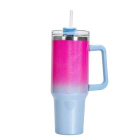 Large Capacity Double-layer Stainless Steel Vacuum Insulation Cup-PINK, BLUE