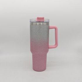 Large Capacity Double-layer Stainless Steel Vacuum Insulation Cup-Gradient Pink