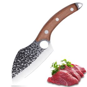 Viking Knife Japanese Professional Kitchen Knife, Hand Forged Meat Cleaver Knife With Finger Hole And Heart Hanging Hole-Meat Cleaver Knife