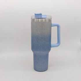 Large Capacity Double-layer Stainless Steel Vacuum Insulation Cup-Gradient Blue